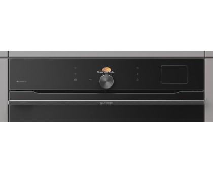 Духовой шкаф Gorenje BSA6138B электрический, 77л, A+, Wi-Fi, пароварка, дисплей, конвекция, приготовл. на разн. уровнях, черный