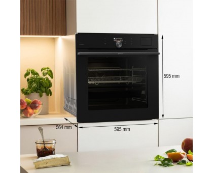 Духовой шкаф Gorenje BSA6138B электрический, 77л, A+, Wi-Fi, пароварка, дисплей, конвекция, приготовл. на разн. уровнях, черный