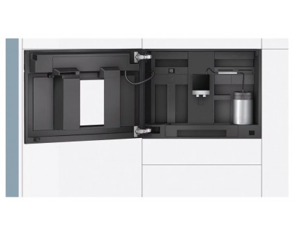 Кавомашина Siemens CT718L1B0 вбудована, 2.4л, зерно+мелена, автомат.капуч, LED-дисплей, авторецептів -29, чорний