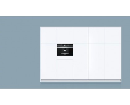 Кавомашина Siemens CT718L1B0 вбудована, 2.4л, зерно+мелена, автомат.капуч, LED-дисплей, авторецептів -29, чорний
