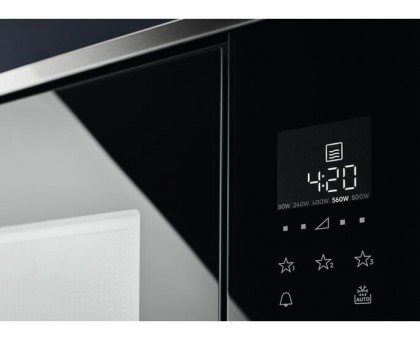 Мікрохвильова піч Electrolux LMS2173EMX вбудована, 17л, електрон. керування, 700Вт, дисплей, чорний