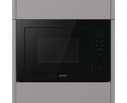 Мікрохвильова піч Gorenje BM251M2BG вбудовувана, 25л, електр. управл., 900Вт, гриль, дисплей, чорний