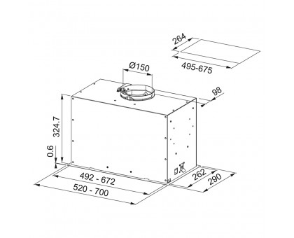 Витяжка Franke 305.0665.367 вбудовувана 70см, 1120м.куб/год, Box Flush Evo FBFE WH MATT A70, білий матовий Витяжка Franke 305.0665.367 вбудовувана 70см, 1120м.куб/год, Box Flush Evo FBFE WH MATT A70, білий матовий