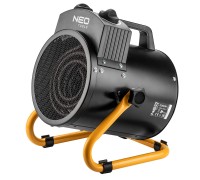 Теплова гармата електрична Neo Tools 90-067, 2кВт, 50м2, 330м3/год, нагрів. елемент - нерж. сталь, IPX4, чорний, 2.92кг