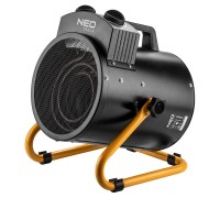 Теплова гармата електрична Neo Tools 90-068, 3кВт, 80м2, 354м3/год, нагрів. елемент - нерж. сталь, IPX4, чорний, 3.5кг