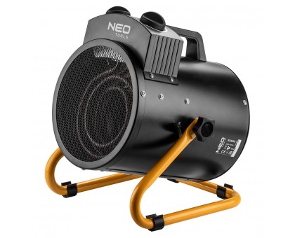 Теплова гармата електрична Neo Tools 90-068, 3кВт, 80м2, 354м3/год, нагрів. елемент - нерж. сталь, IPX4, чорний, 3.5кг Теплова гармата електрична Neo Tools 90-068, 3кВт, 80м2, 354м3/год, нагрів. елемент - нерж. сталь, IPX4, чорний, 3.5кг