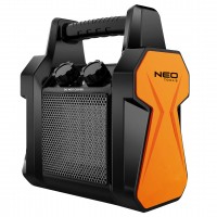 Тепловая пушка электрическая Neo Tools, 3кВт, 30м кв, 210м куб/ч, керамический нагревательный элемент (PTC), переносная, чёрный