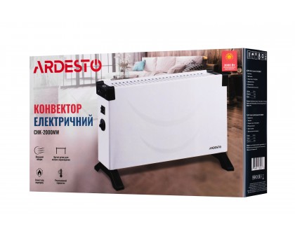 Конвектор ARDESTO CHK-2000MW, 2000Вт, мех. упр-ння, відкритий нагрів. елемент, білий Конвектор ARDESTO CHK-2000MW, 2000Вт, мех. упр-ння, відкритий нагрів. елемент, білий