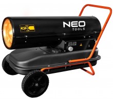 Тепловая пушка дизель/керосин Neo Tools 90-081, прямого нагрева, 30кВт, 420м кв, 750м куб/ч, колеса, IPX4, чёрный