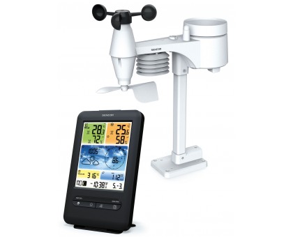 Метеостанция Sencor SWS9898WIFI, внутр/наруж измерение, от сети/CR2032x1+AAx3, темп-ра, влажность, время, прогноз погоды, атм. давление, скор. ветра, чёрный Метеостанция Sencor SWS9898WIFI, внутр/наруж измерение, от сети/CR2032x1+AAx3, темп-ра, влажность, время, прогноз погоды, атм. давление, скор. ветра, чёрный