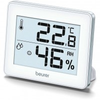 Термогигрометр Beurer HM_16, внутр. измерение, темп-ра, влажность, время, CR2025х1, в комплекте, белый