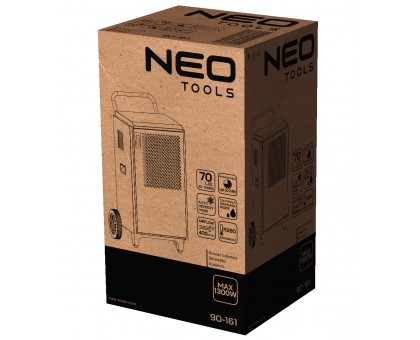 Осушитель воздуха промышленный Neo Tools 90-161 70л/сутки 250м кв 400м куб/ч 950Вт LCD дисплей эл.управление таймер IP22 Осушитель воздуха промышленный Neo Tools 90-161 70л/сутки 250м кв 400м куб/ч 950Вт LCD дисплей эл.управление таймер IP22