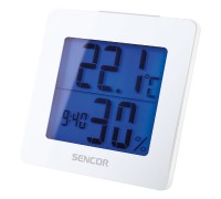 Термогігрометр Sencor SWS1500W, внутр. вимірювання, AAx1, темп-ра, вологість, час, білий