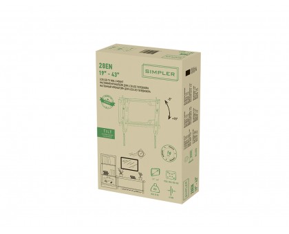 Кріплення ТВ з кутом нахилу Simpler 28EN 19-43"