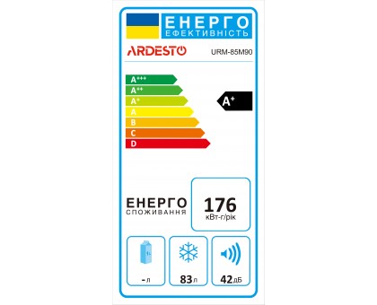 Морозильная камера ARDESTO URM-85M90, 84.5x55.3х57.4, 83л, А+, ST, белый Морозильная камера ARDESTO URM-85M90, 84.5x55.3х57.4, 83л, А+, ST, белый