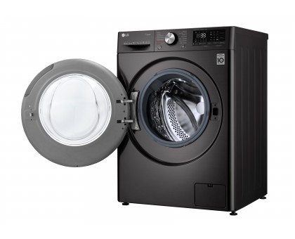 Стирально-сушильная машина LG F4V9RC9P фронтальная, 10.5(7)кг, 1400, А, 56см, дисплей, пар, инвертор, черный Стирально-сушильная машина LG F4V9RC9P фронтальная, 10.5(7)кг, 1400, А, 56см, дисплей, пар, инвертор, черный