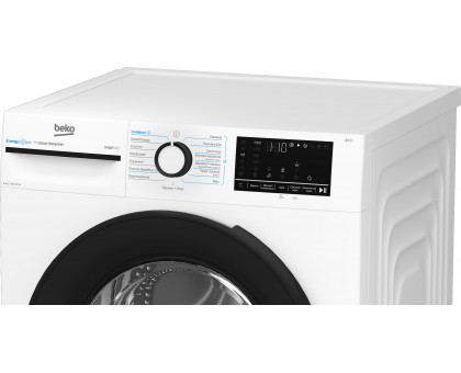 Пральна машина Beko BM3WFSU48435WB фронтальна, 8кг, 1400, A+++, 55см, дисплей, інвертор, пара, білий