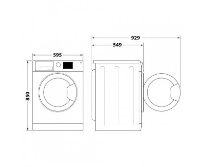Стирально-сушильная машина Indesit EWDE7528WEU фронтальная, 7(5)кг, 1200, A, 54см, дисплей, белый Стирально-сушильная машина Indesit EWDE7528WEU фронтальная, 7(5)кг, 1200, A, 54см, дисплей, белый