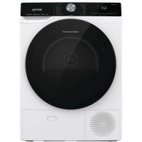 Сушильна машина Gorenje DNS92 тепловий насос, 9кг, A++, 60см, дисплей, 15 програм, підсвітка барабану, білий