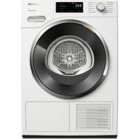 Сушильна машина Miele 12WH7802UA TWH 780 WP тепловий насос, 9кг, A+++, 64.3см, дисплей, інвертор, люк чорний+cріблястий, білий