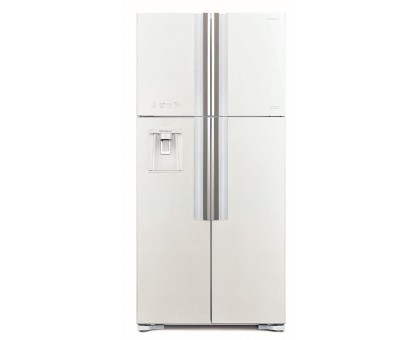 Холодильник Hitachi R-W660PUC7GPW многодверный, 184x86х75, холод.отд.-396л, мороз.отд.-144л, 4дв., А+, NF, инв., зона нулевая, диспенсер, белый (стекло)