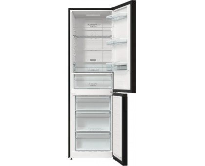 Холодильник з нижн. мороз. камерою Gorenje NRK6192ABK4, 185х60х60см, 2 двері, 204(96)л, А++, NoFrost+ , LED дисплей, Зона св-ті, чорний