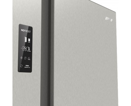 Холодильник SBS Gorenje NRR9185EAXL, 179х67х92см, 2 дв., 356(191)л, А++, NF+, Инв. , Зона св-ти, Внешн.диспл, матовый серый Холодильник SBS Gorenje NRR9185EAXL, 179х67х92см, 2 дв., 356(191)л, А++, NF+, Инв. , Зона св-ти, Внешн.диспл, матовый серый