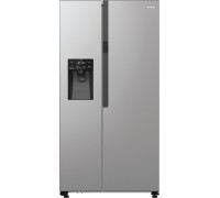 Холодильник SBS Gorenje NRR9185ESXL, 179х70х92см, 2 двері, 376(190)л, А++, NF+, Інв., Зона св-ті, диспенсер, генератор льоду, Зовн. Диспл, нерж