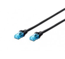 Патч-корд DIGITUS CAT 5e UTP, 2м, AWG 26/7, CCA, PVC, черный