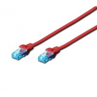 Патч-корд DIGITUS CAT 5e UTP, 2м, AWG 26/7, CCA, PVC, червоний