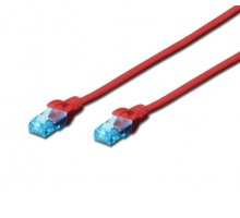 Патч-корд DIGITUS CAT 5e UTP, 2м, AWG 26/7, CCA, PVC, червоний