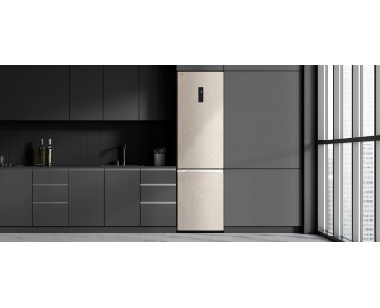 Холодильник LG GC-B509FEMW з нижн. мороз., 203x60х68, холод.відд.-277л, мороз.відд.-110л, 2дв., А++, NF, інв., диспл зовн., зона св-ті, бежевий Холодильник LG GC-B509FEMW з нижн. мороз., 203x60х68, холод.відд.-277л, мороз.відд.-110л, 2дв., А++, NF, інв., диспл зовн., зона св-ті, бежевий