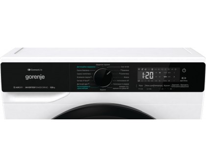Стирально-сушильная машина Gorenje WD2PA854ADW фронтальная, 8(5)кг, 1400, A+, 51см, дисплей, инвертор, Wi-Fi, белый Стирально-сушильная машина Gorenje WD2PA854ADW фронтальная, 8(5)кг, 1400, A+, 51см, дисплей, инвертор, Wi-Fi, белый