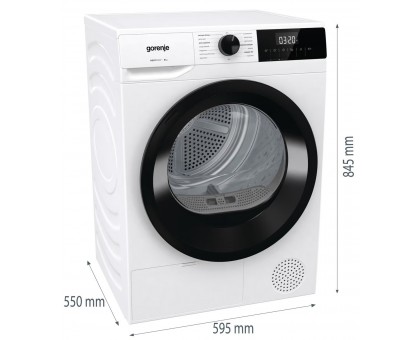 Сушильная машина Gorenje DHNE82 тепловой насос, 8кг, А++, 60см, дисплей, белый Сушильная машина Gorenje DHNE82 тепловой насос, 8кг, А++, 60см, дисплей, белый