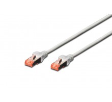 Патч-корд DIGITUS САТ 6 S-FTP, 1м, AWG 27/7, Cu, LSZH, сірий