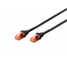 Патч-корд DIGITUS CAT 6 UTP, 5м, AWG 26/7, CCA, PVC, чорний