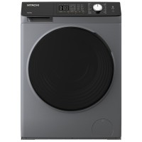 Пральна машина Hitachi BD-802HVOS фронтальна, 8кг, 1400, A+++, 60см, дисплей, пара, інвертор, люк чорний, cріблястий