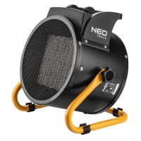 Тепловая пушка электрическая Neo Tools 90-063, 3кВт, 60м кв, 280м куб/ч, керамический нагревательный элемент (PTC), чёрный