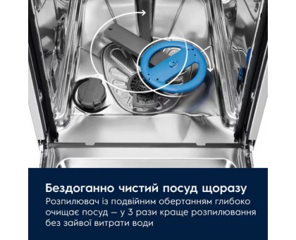 Посудомийна машина Electrolux KEMB3301L вбудована, 10компл., D, 45см, дисплей, інвертор, 3й кошик, чорний Посудомийна машина Electrolux KEMB3301L вбудована, 10компл., D, 45см, дисплей, інвертор, 3й кошик, чорний