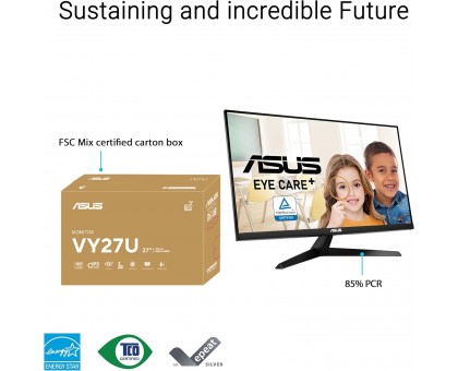 Монітор Asus 27" VY27UQ 2xHDMI, DP, MM, IPS, 3840x2160, sRGB 99%, AdaptiveSync, HDR10