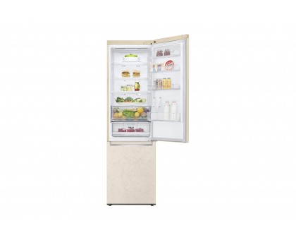 Холодильник LG GC-B509MEWM с нижн. мороз., 203x60х68, холод.отд.-277л, мороз.отд.-107л, 2дв., А++, NF, инв., диспл внешн., зона св-ти, бежевый Холодильник LG GC-B509MEWM с нижн. мороз., 203x60х68, холод.отд.-277л, мороз.отд.-107л, 2дв., А++, NF, инв., диспл внешн., зона св-ти, бежевый