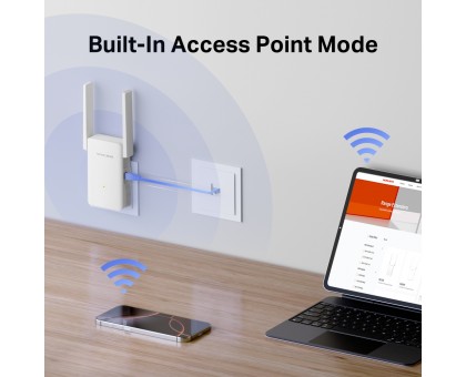 Расширитель покрытия WiFi MERCUSYS ME80X AX3000, 1хGE LAN Расширитель покрытия WiFi MERCUSYS ME80X AX3000, 1хGE LAN