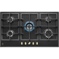 Варильна поверхня Electrolux KGS9536RN газова, 90см, чавун, чорний