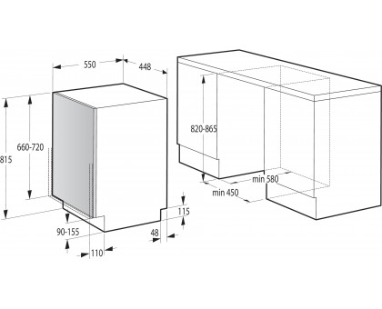 Посудомоечная машина Gorenje GV520E10 встраиваемая, 11компл., A++, 45см, 3я корзина, белый Посудомоечная машина Gorenje GV520E10 встраиваемая, 11компл., A++, 45см, 3я корзина, белый