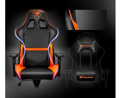 Крісло геймерське Cougar Armor Black/Orange, дихаюча екошкіра, сталевий каркас, чорний+оранжевий Крісло геймерське Cougar Armor Black/Orange, дихаюча екошкіра, сталевий каркас, чорний+оранжевий