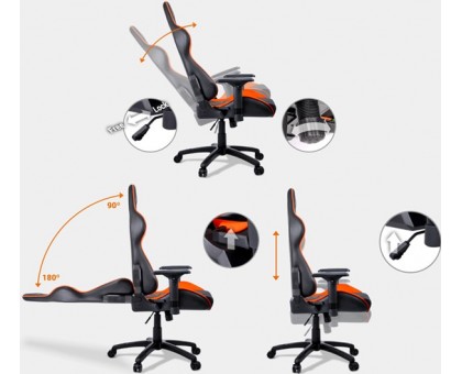 Крісло геймерське Cougar Armor Black/Orange, дихаюча екошкіра, сталевий каркас, чорний+оранжевий Крісло геймерське Cougar Armor Black/Orange, дихаюча екошкіра, сталевий каркас, чорний+оранжевий