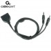 Аудио кабель Cablexpert CC-MIC-1, переходник 3.5мм/3х3.5мм мама, длина 1м.