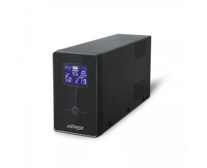 Джерело безперебійного живлення EnerGenie EG-UPS-031, LCD дисплей, USB порт, 650VA, серія Pro, чорний колір