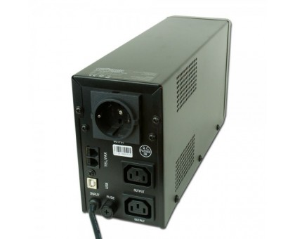 Источник бесперебойного питания EnerGenie EG-UPS-032, LCD дисплей, USB порт, 850 ВтA, черный цвет