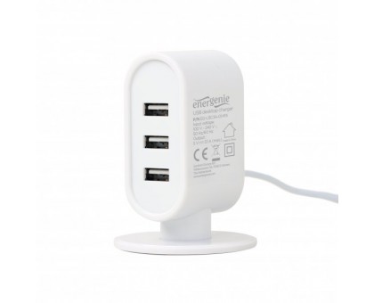 Зарядний пристрій Energenie EG-U3C3A-01-MX настільний білий  3 USB, 3.1 A